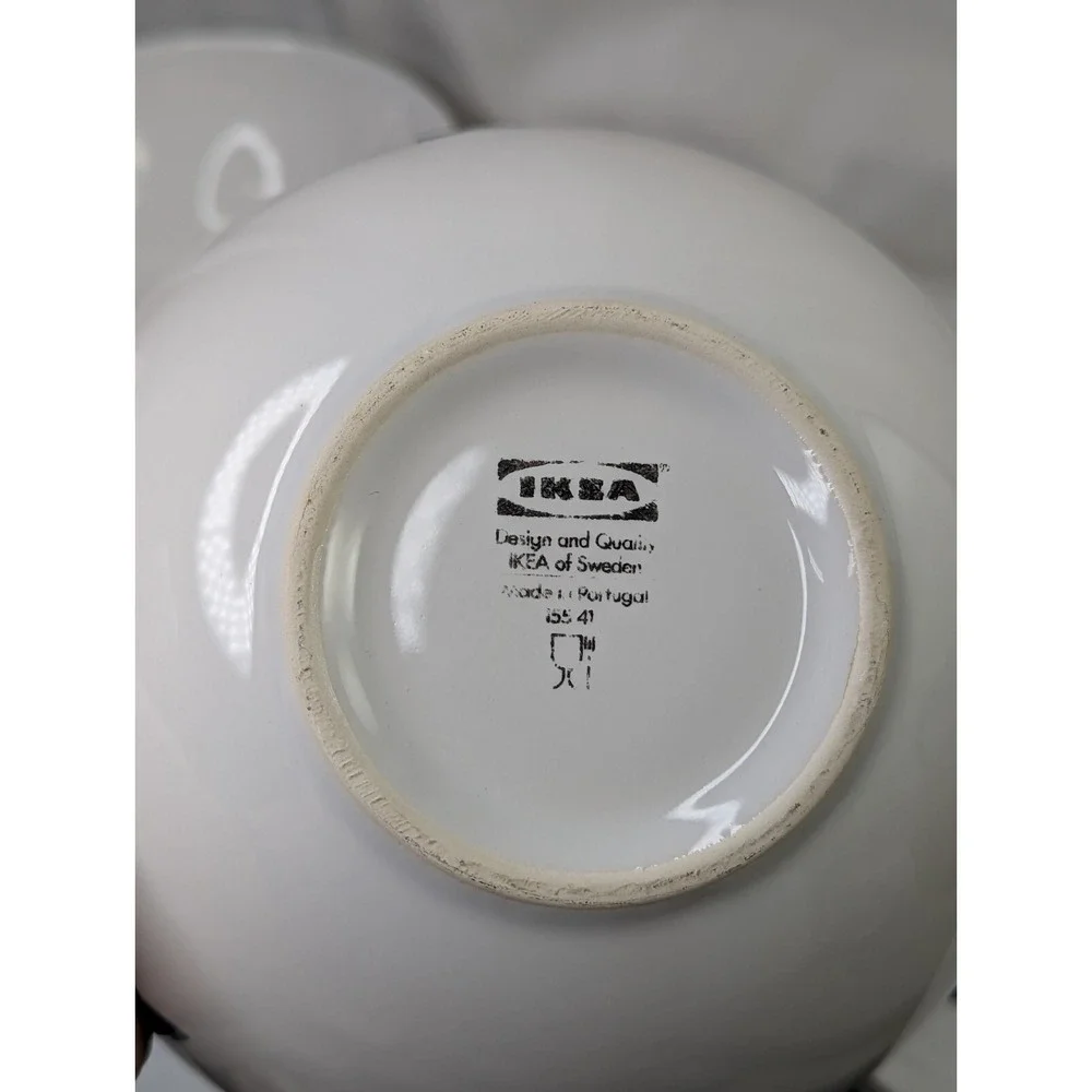 IKEA Blue Star White Bowl Lot of 4 155 41